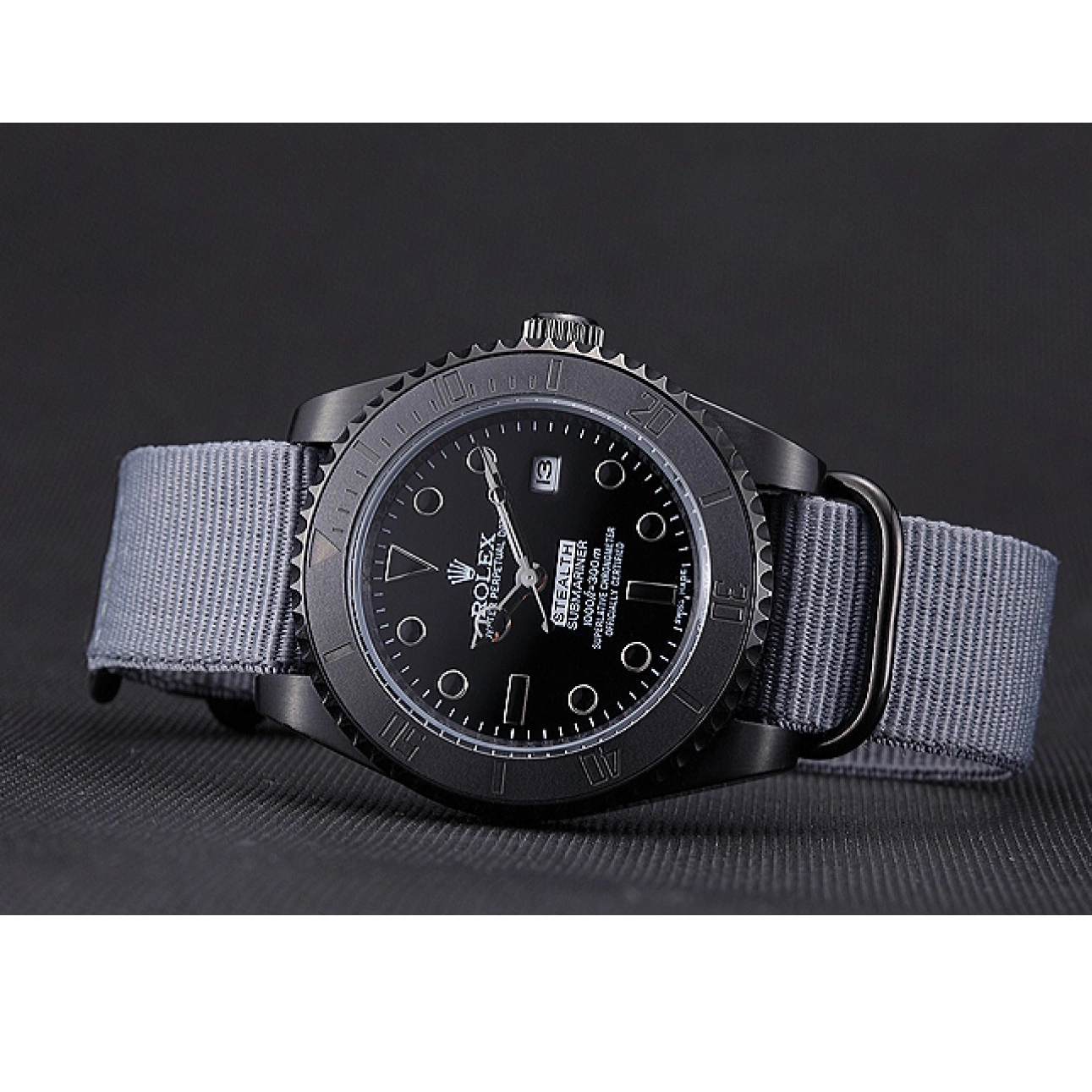 AAA replica watch Rolex 621996 Stealth Black Submariner 0806